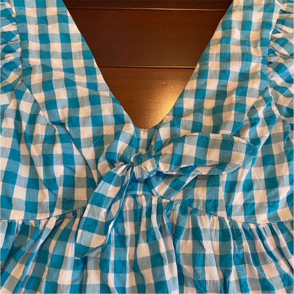NWT Lilly Pulitzer Sarafina Gingham Babydoll Top - Picture 5 of 8